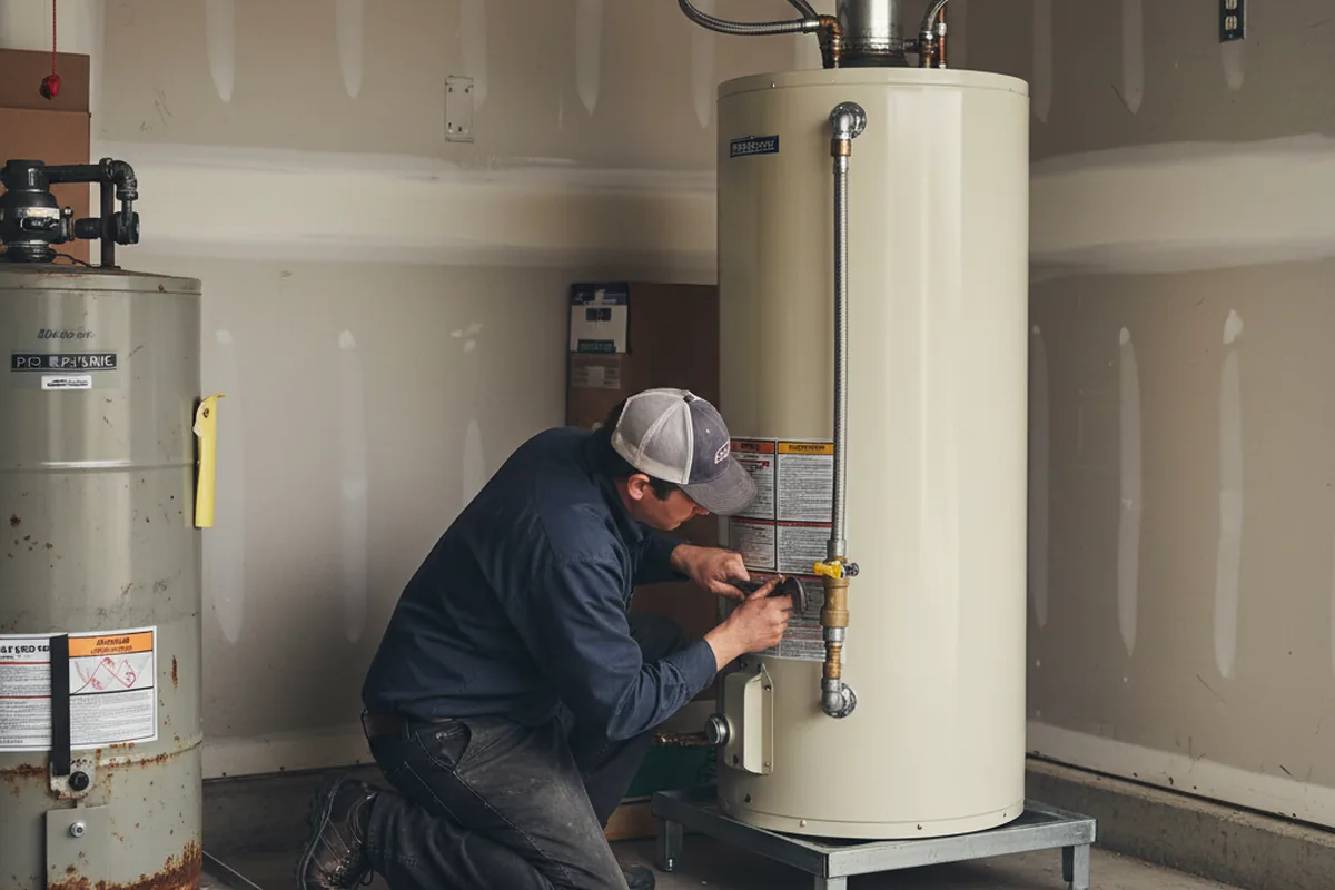 Water heater and shutoff valve replacement in Fraziers Bottom